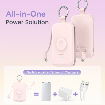 RORRY D2-10000mAh CharmGo Portable Charger Keychain Power Bank 20W