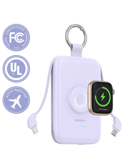 RORRY D2-10000mAh CharmGo Portable Charger Keychain Power Bank 20W
