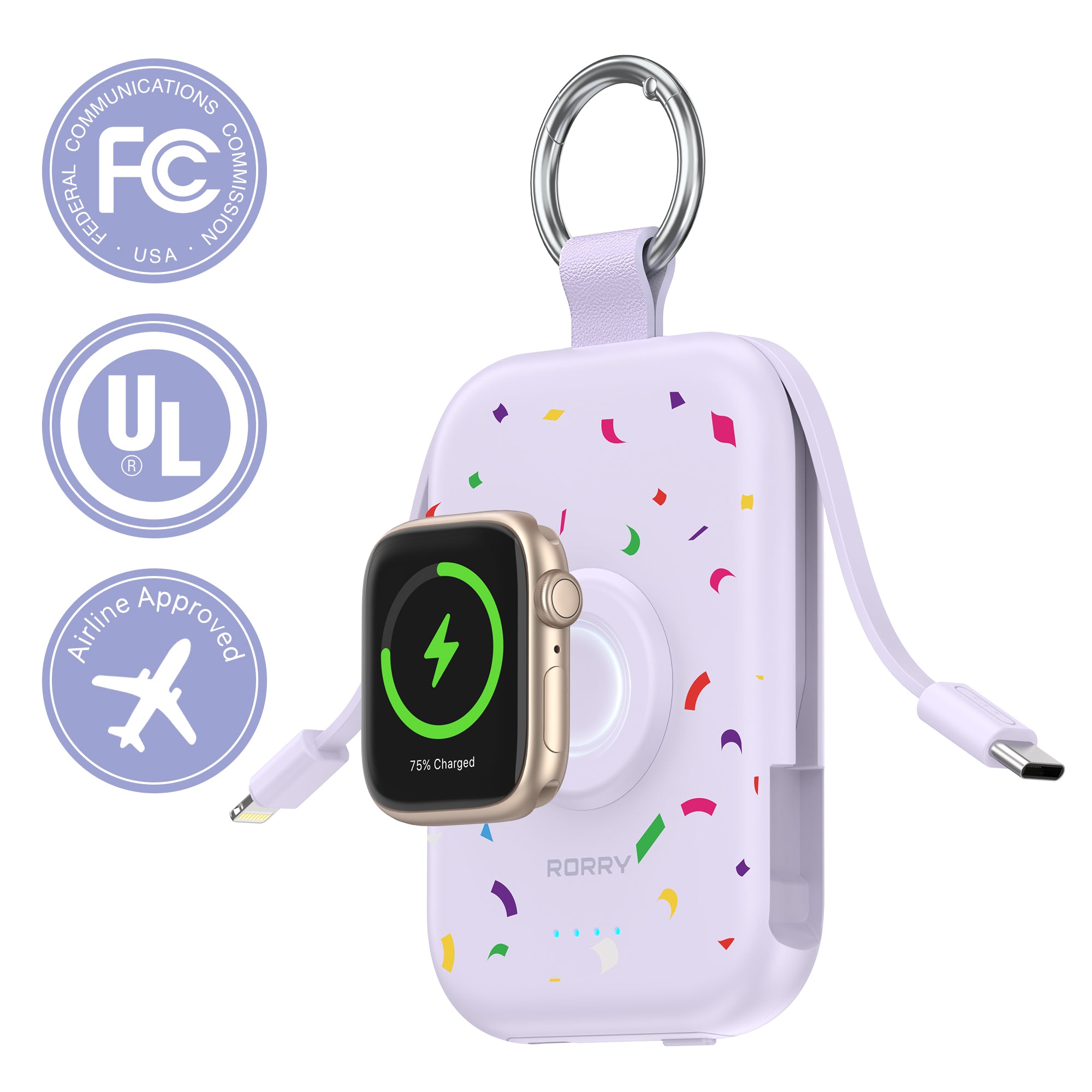 RORRY D2-5000mAh CharmGo Portable Charger Keychain Power Bank