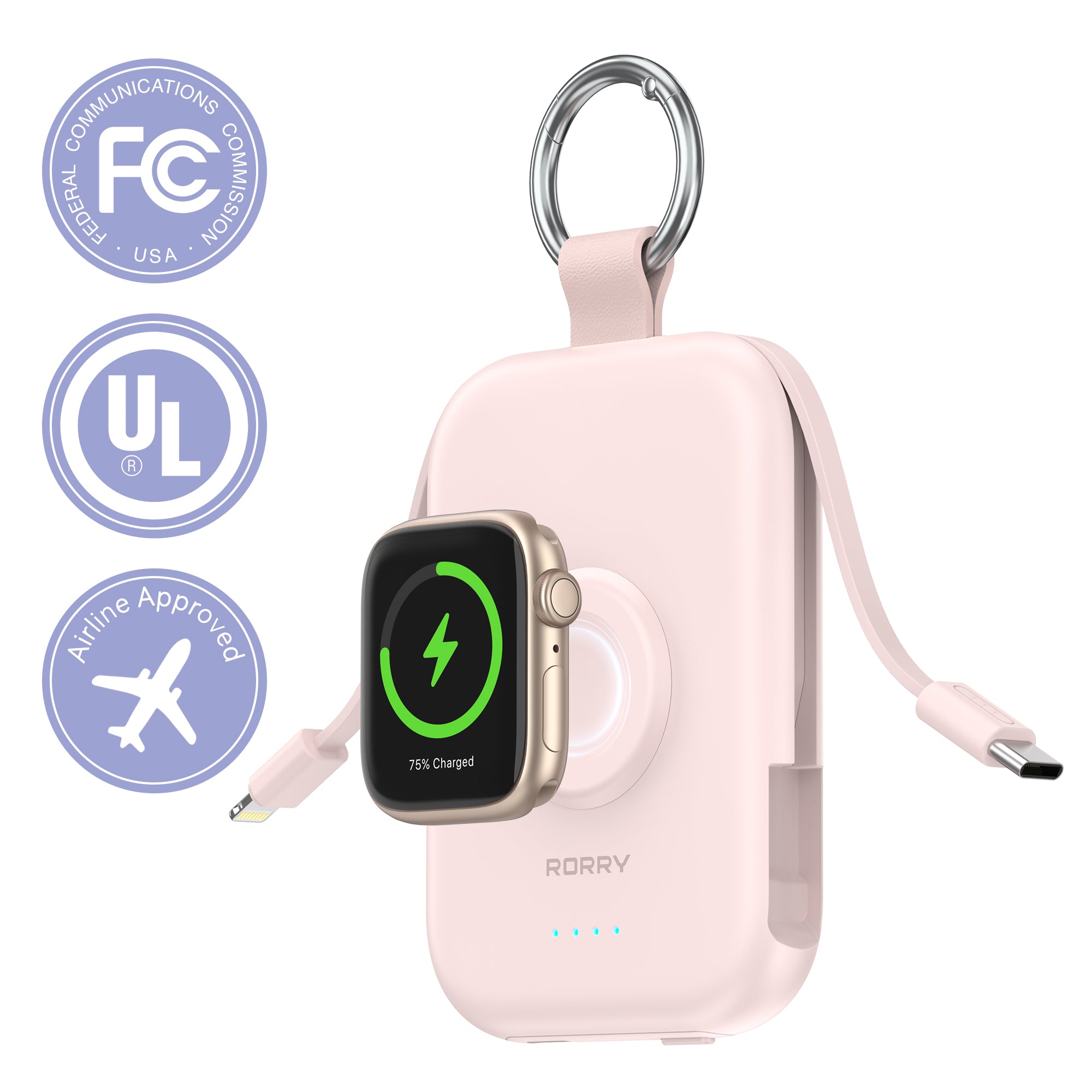 RORRY D2-5000mAh CharmGo Portable Charger Keychain Power Bank