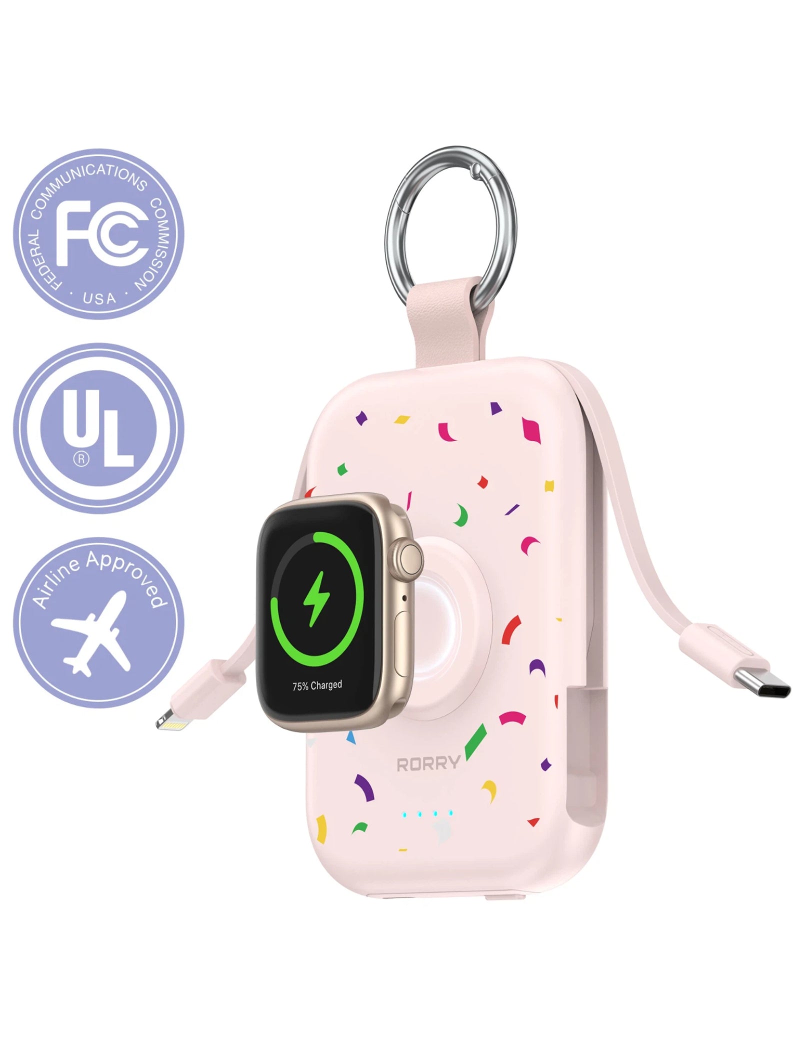 RORRY D2-5000mAh CharmGo Portable Charger Keychain Power Bank
