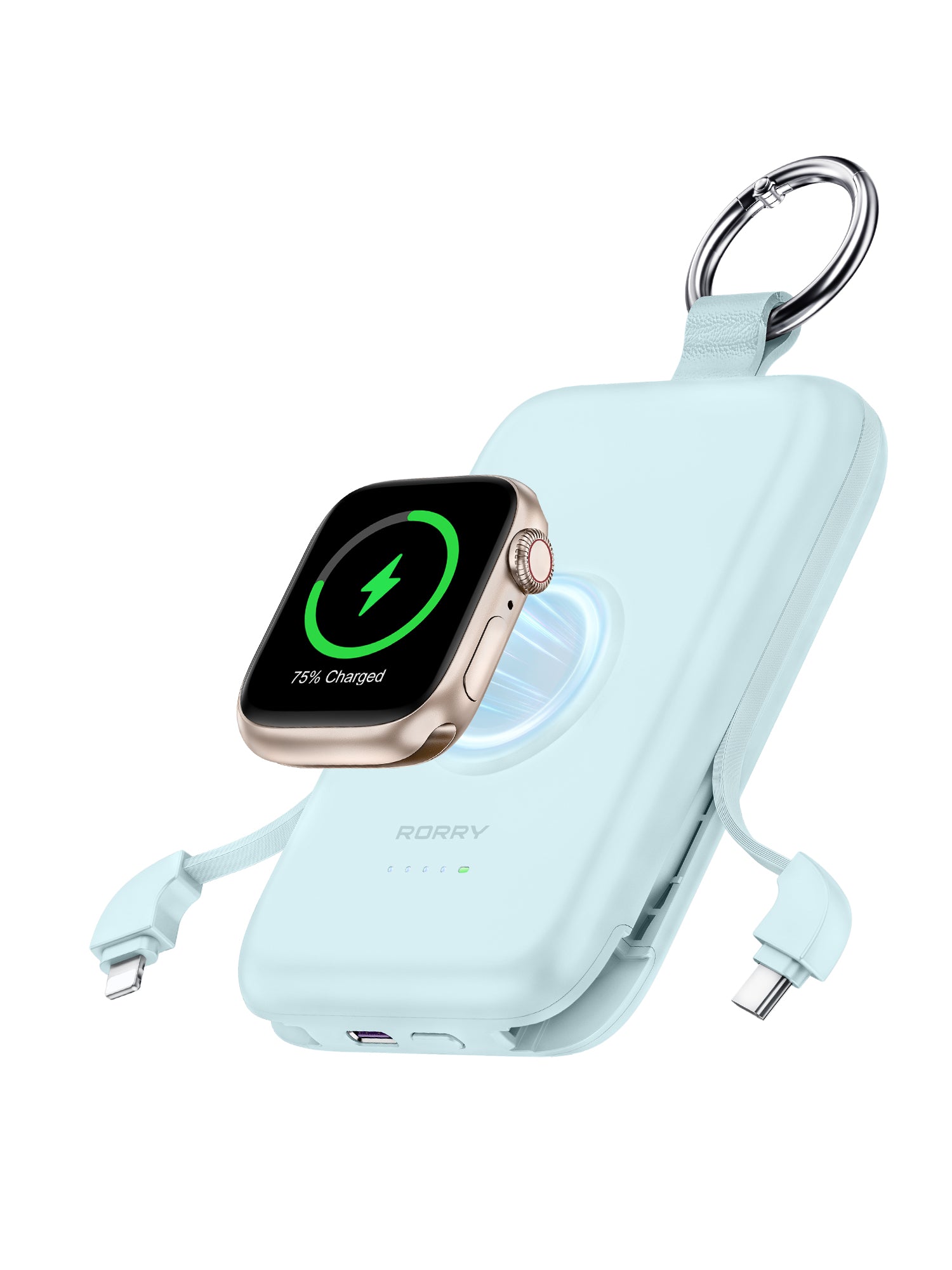 RORRY D2-10000mAh PD 20W Portable Charger Keychain Power Bank