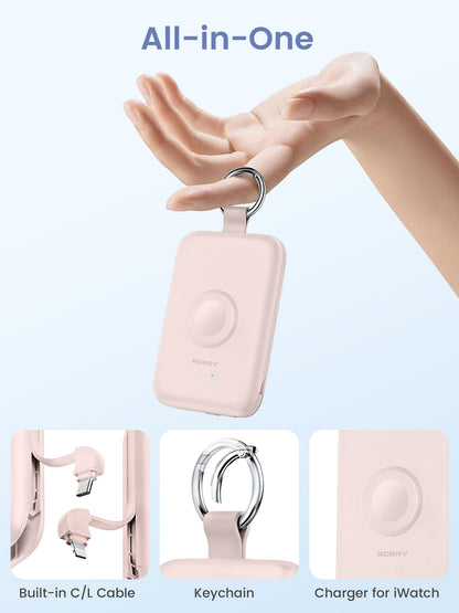 RORRY CharmGo D2-10000mAh Portable Charger Keychain Power Bank 20W