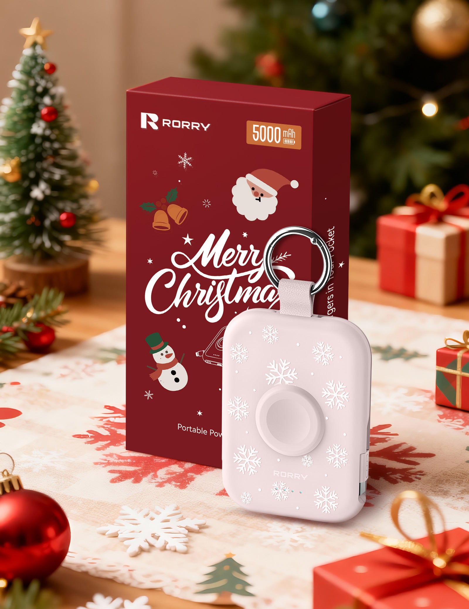 RORRY D2-5000mAh Portable Charger Keychain Power Bank