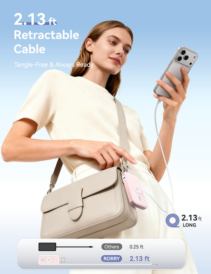 RORRY D3-12000mAh Portable Charger Keychain Power Bank 30W