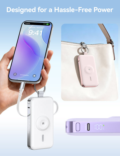 RORRY D3-12000mAh Portable Charger Keychain Power Bank 30W