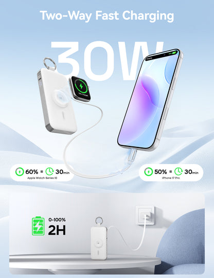 RORRY D3-12000mAh Portable Charger Keychain Power Bank 30W