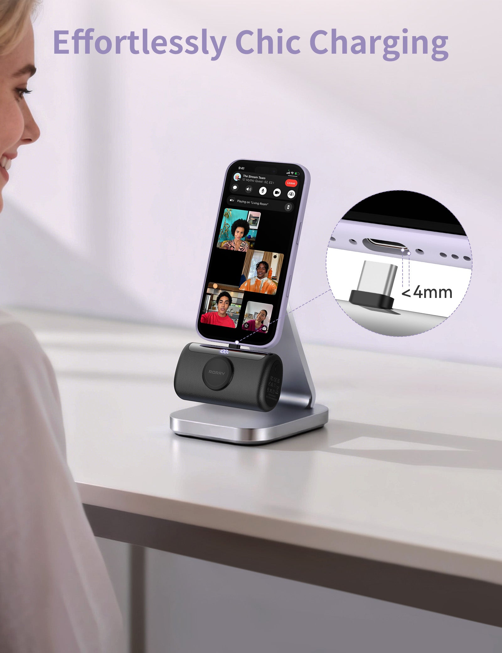 RORRY D5-10000mAh Portable Charger USB-C Power Bank