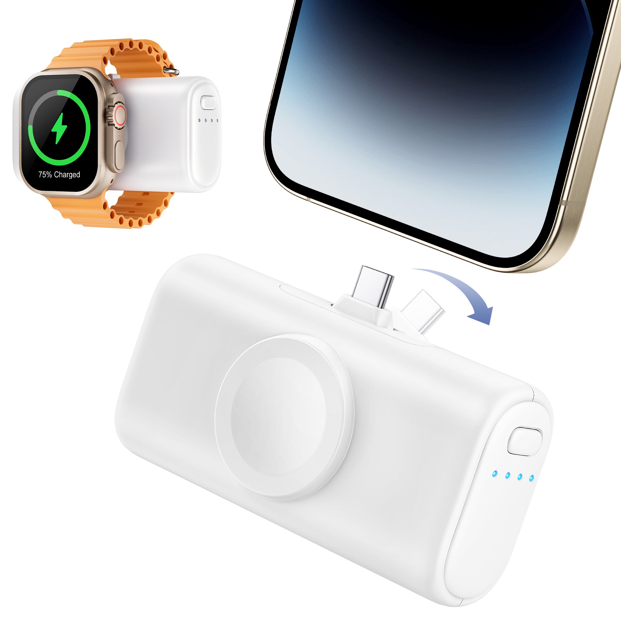 RORRY D5-5000mAh Portable Charger USB-C Power Bank