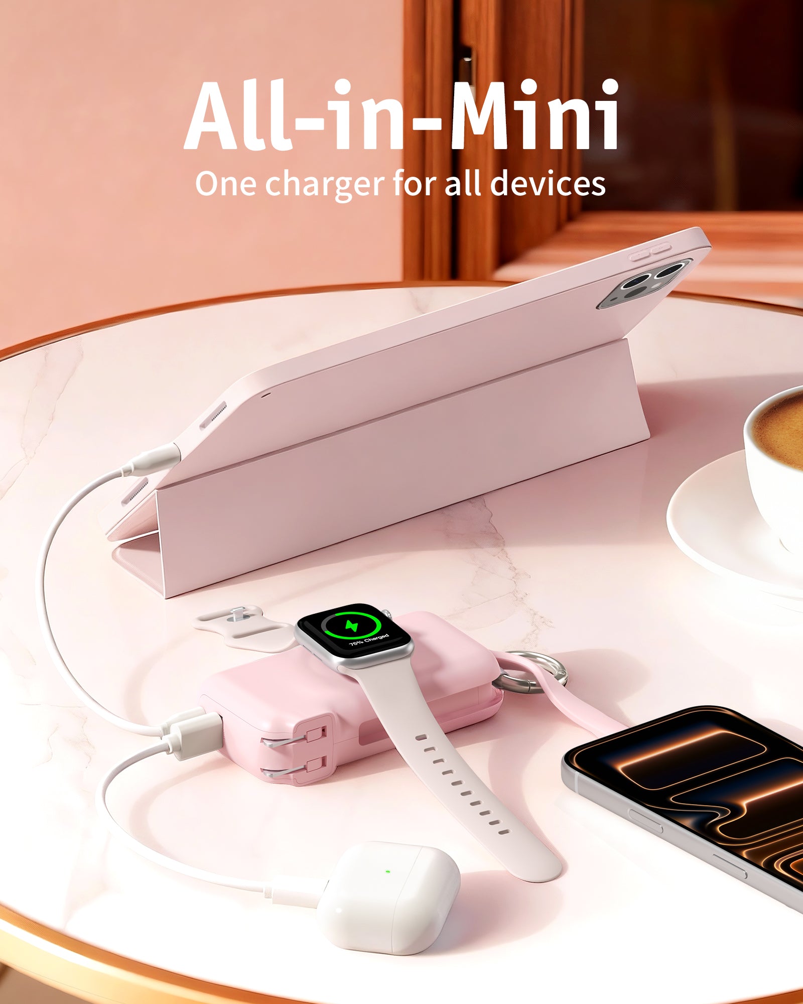 RORRY Flow® CB4 10000mAh Portable Charger with Cable & Wall Plug 40W