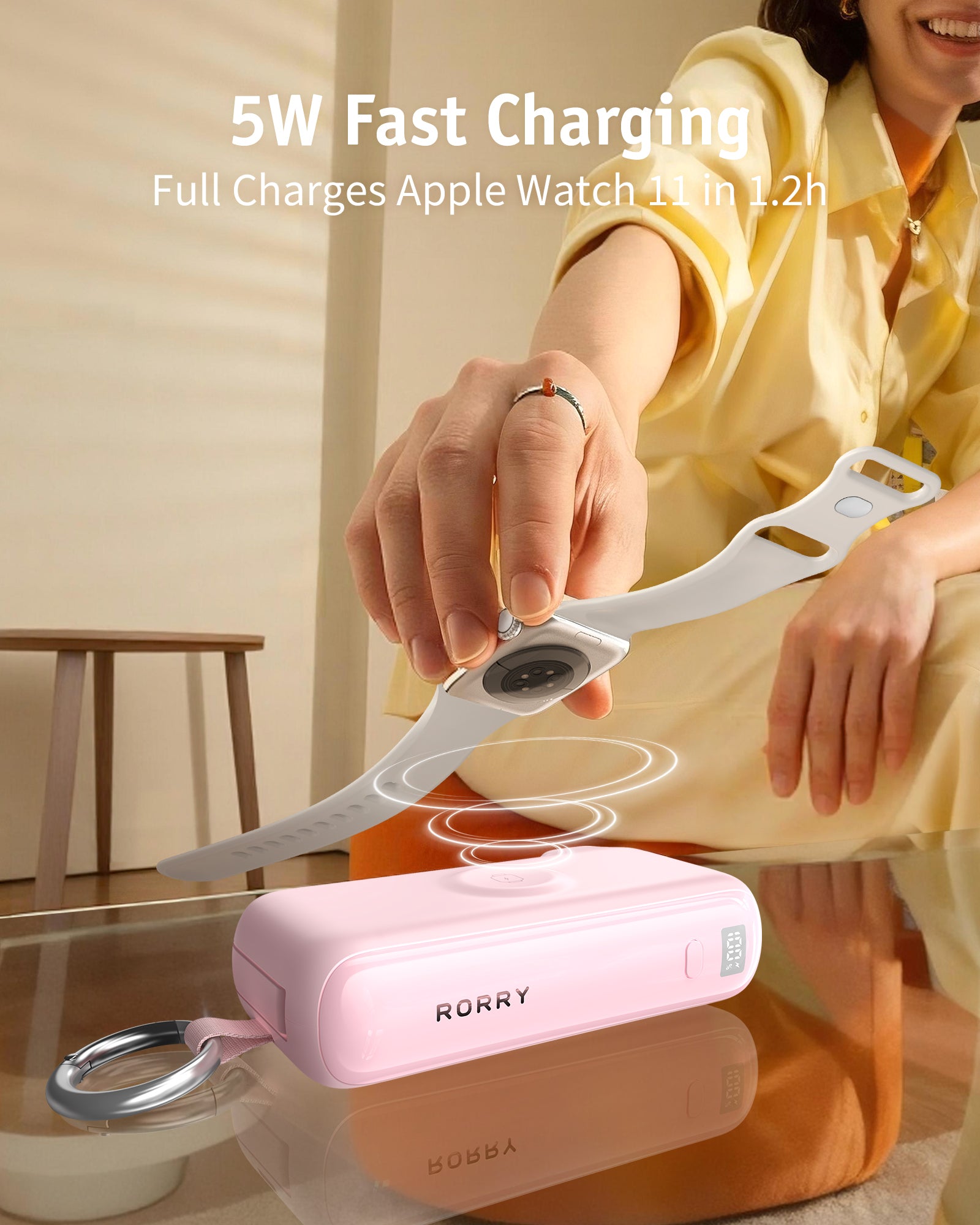 RORRY Flow® CB4 10000mAh Portable Charger with Cable & Wall Plug 40W