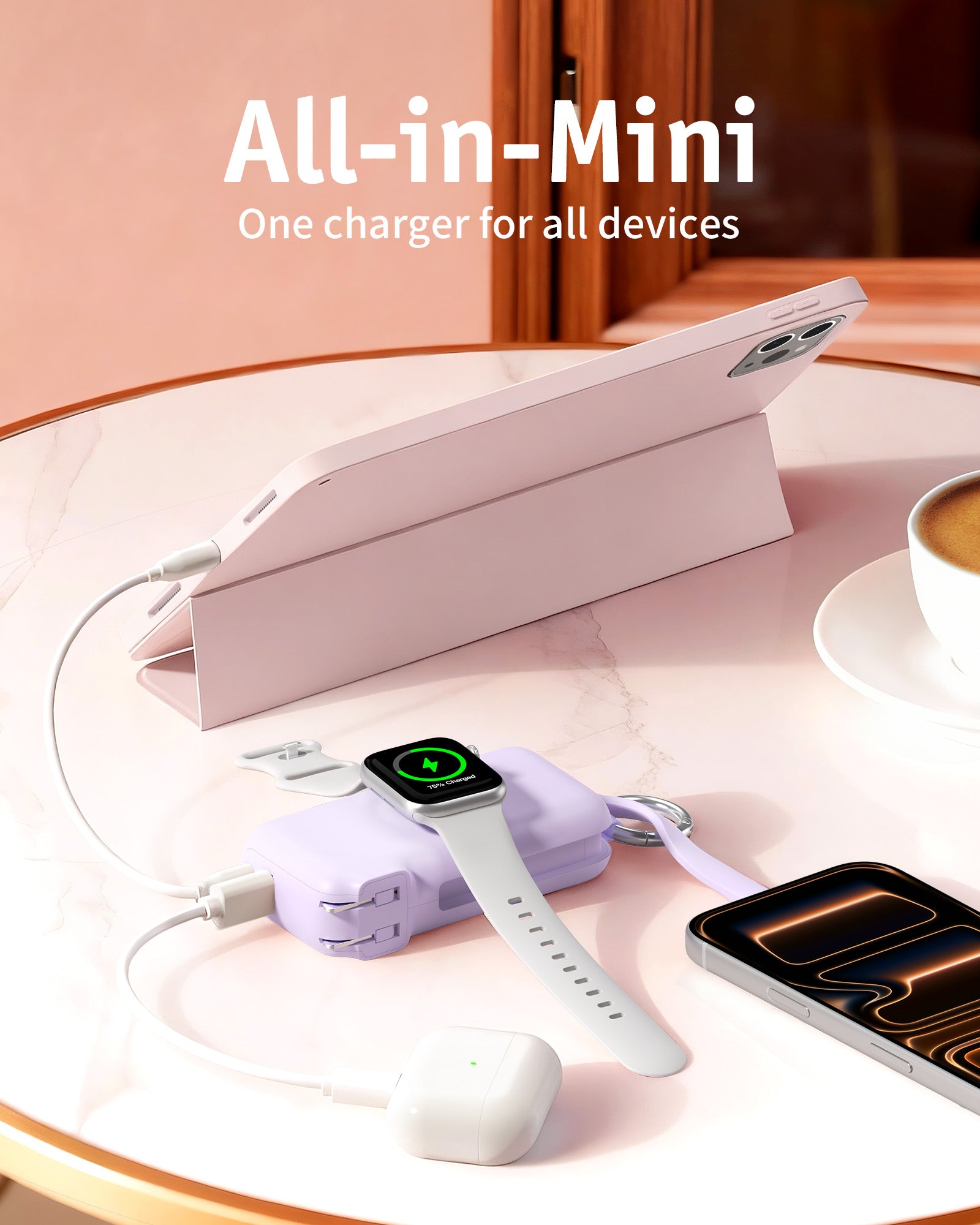 RORRY Flow CB4-10000mAh Portable Charger Charging with Cable & Wall Plug 40W