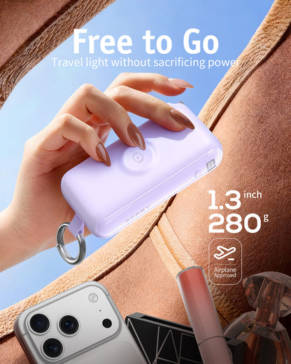 RORRY Flow CB4-10000mAh Portable Charger Charging with Cable & Wall Plug 40W