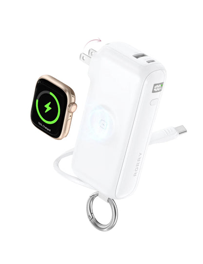 RORRY Flow CB4-10000mAh Portable Charger Charging with Cable & Wall Plug 40W