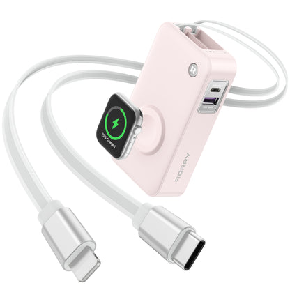 RORRY H1-10000mAh Portable Charger 30W Retractable Cables