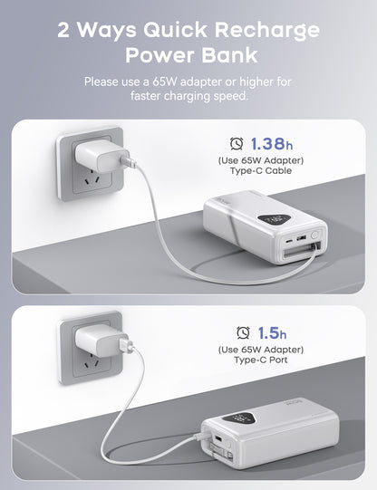 RORRY H3 25000mAh 65W Laptop Power Bank Portable Charger