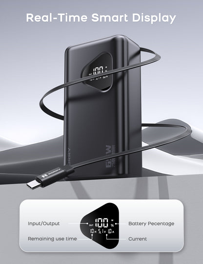 RORRY H3 25000mAh Laptop Power Bank 65W