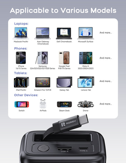 RORRY H3 25000mAh Laptop Power Bank 65W