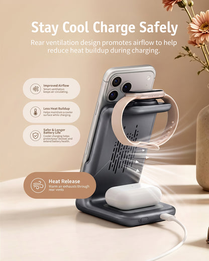 RORRY AuraDock M2-5000mAh 3 in 1 Charging Station with MagSafe Power Bank