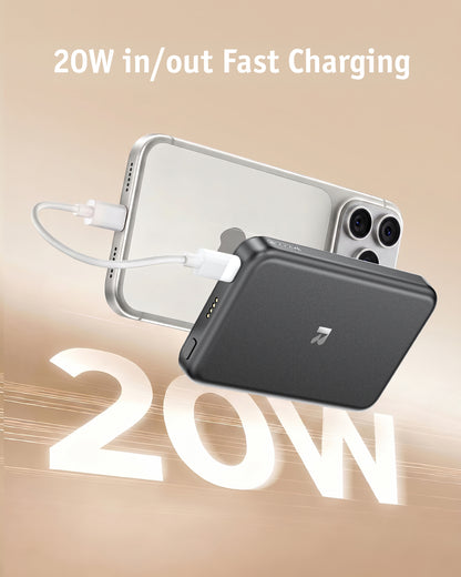 RORRY AuraDock M2-5000mAh 3 in 1 Charging Station with MagSafe Power Bank