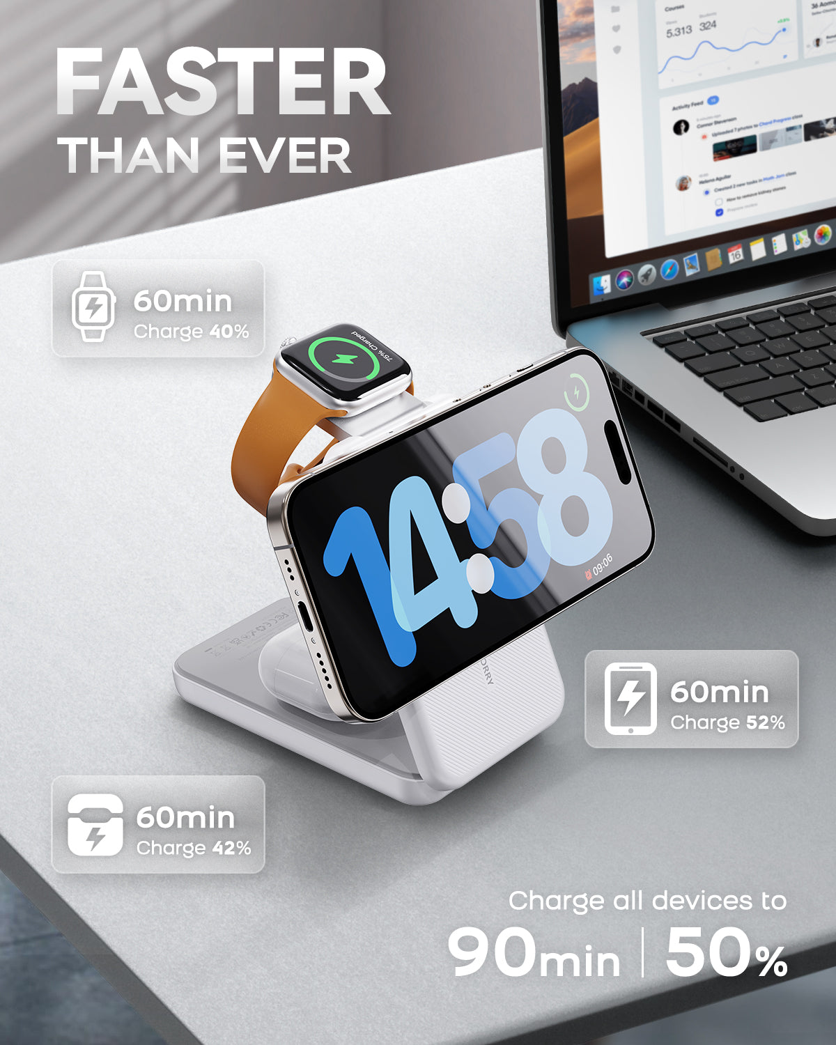RORRY M3 10000mAh MagSafe Charging Stand for Apple devices