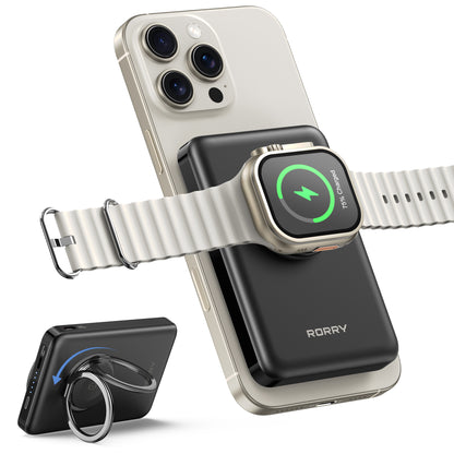 RORRY P1-10000mAh Magsafe Power Bank with Phone Ring