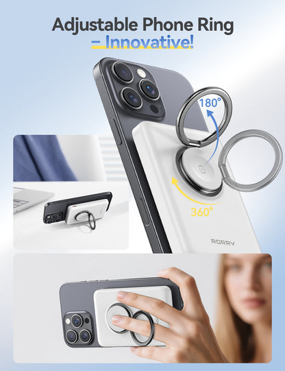 RORRY P1-10000mAh Magsafe Power Bank with Phone Ring