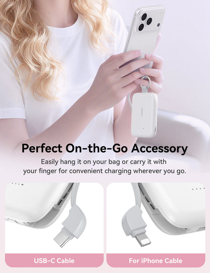 RORRY T1-10000mAh Portable Charger Keychain Power Bank 30W