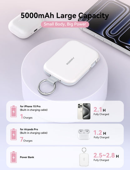 RORRY T1-5000mAh Portable Charger Keychain Power Bank