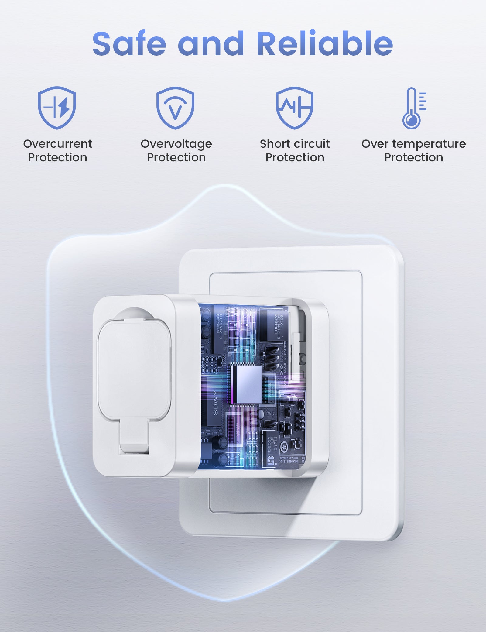 RORRY CB01 Type-C Dual Foldable Plug Wall Charger Block