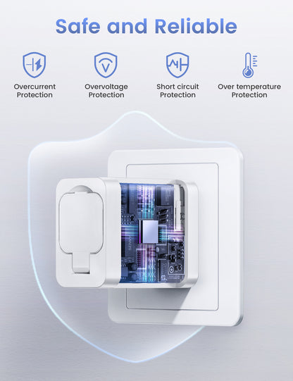 RORRY CB01 Type-C Dual Foldable Plug Wall Charger Block