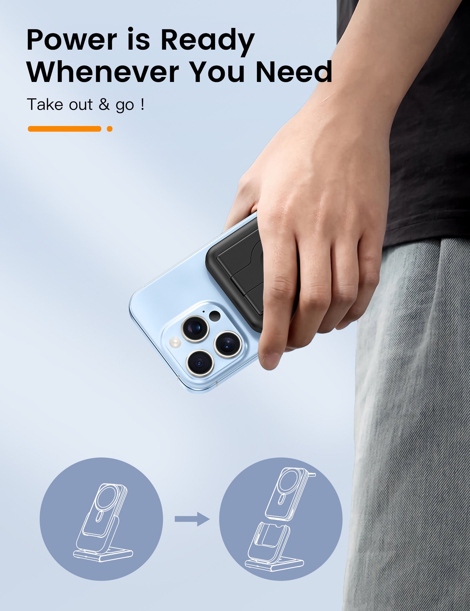 RORRY 10000mAh 3 in 1 Wireless Charging Station