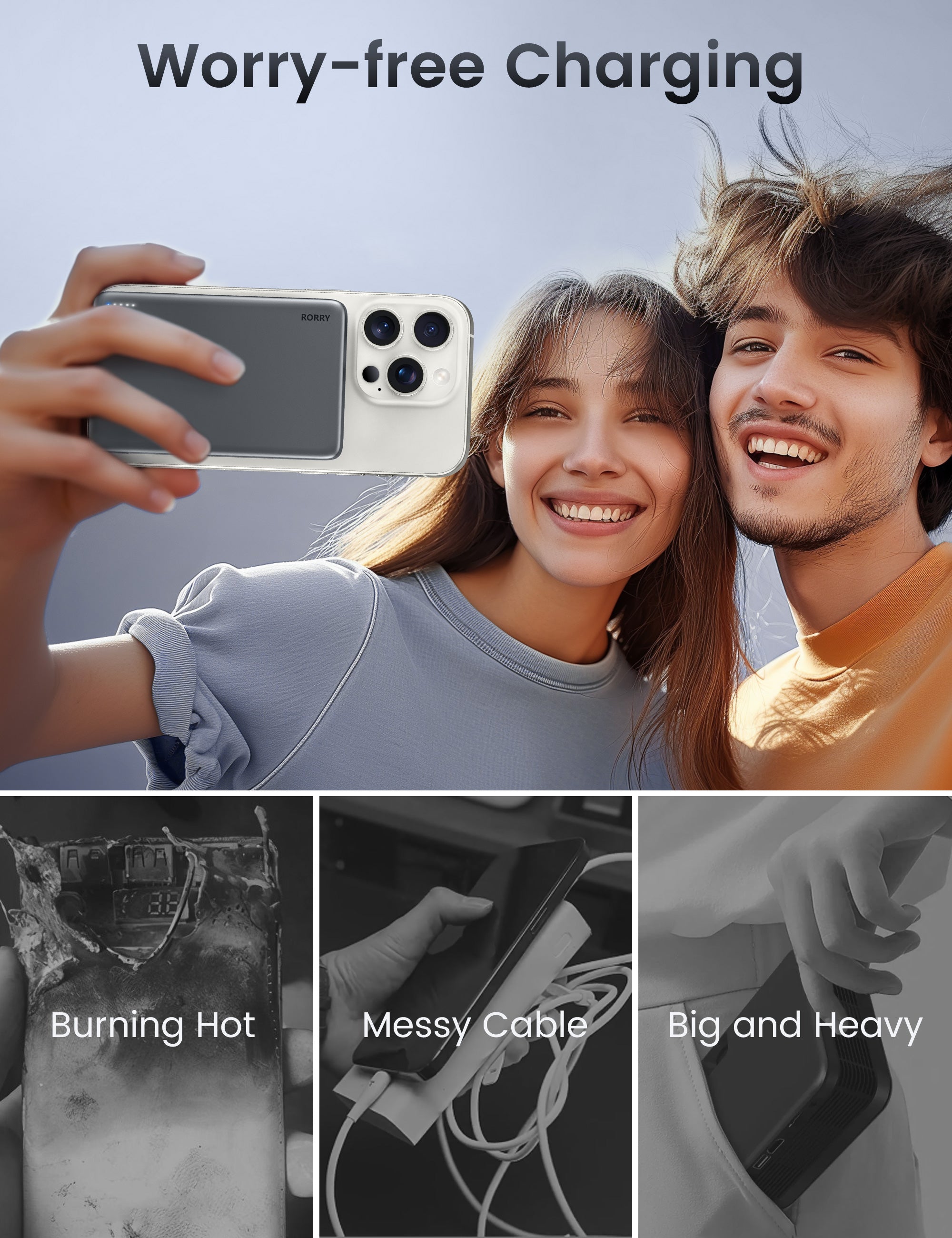 RORRY D14 Magsafe Power Bank(5K,Slim)