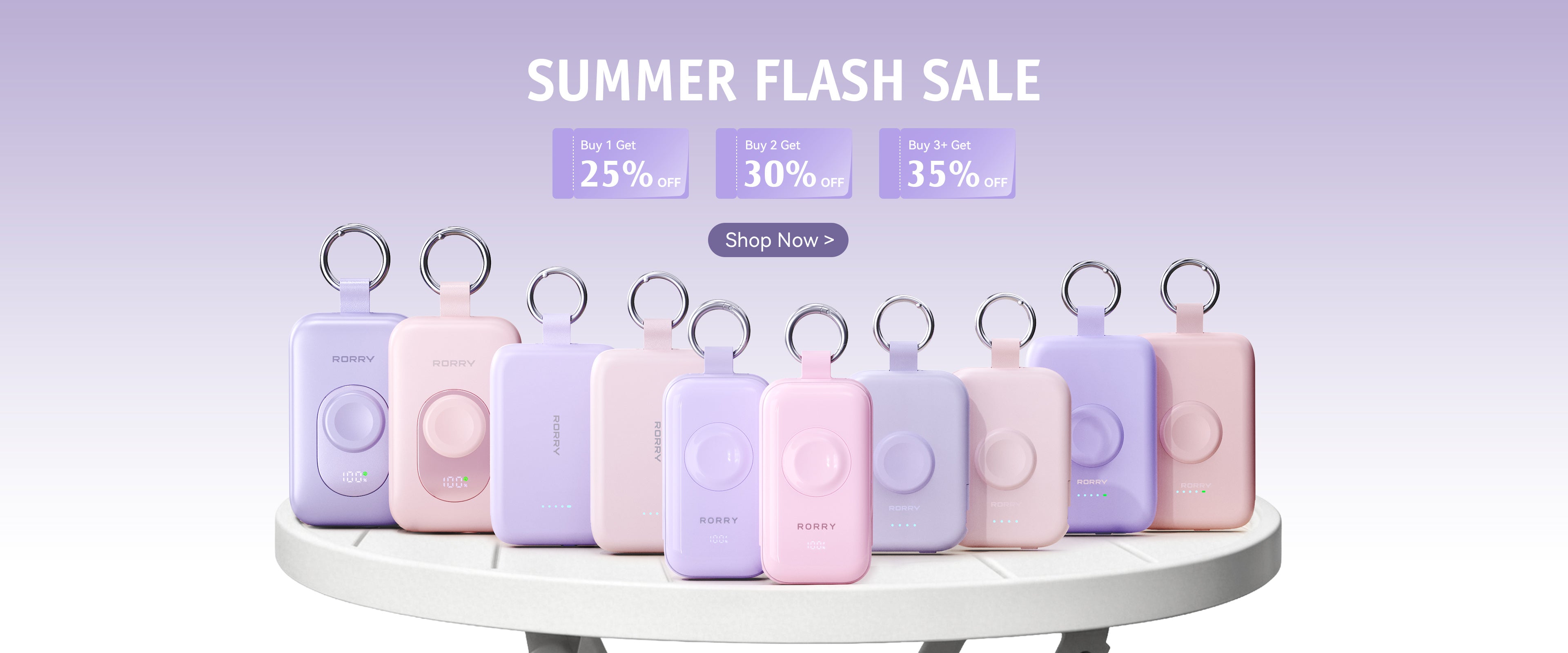rorry power banks summer sale banner